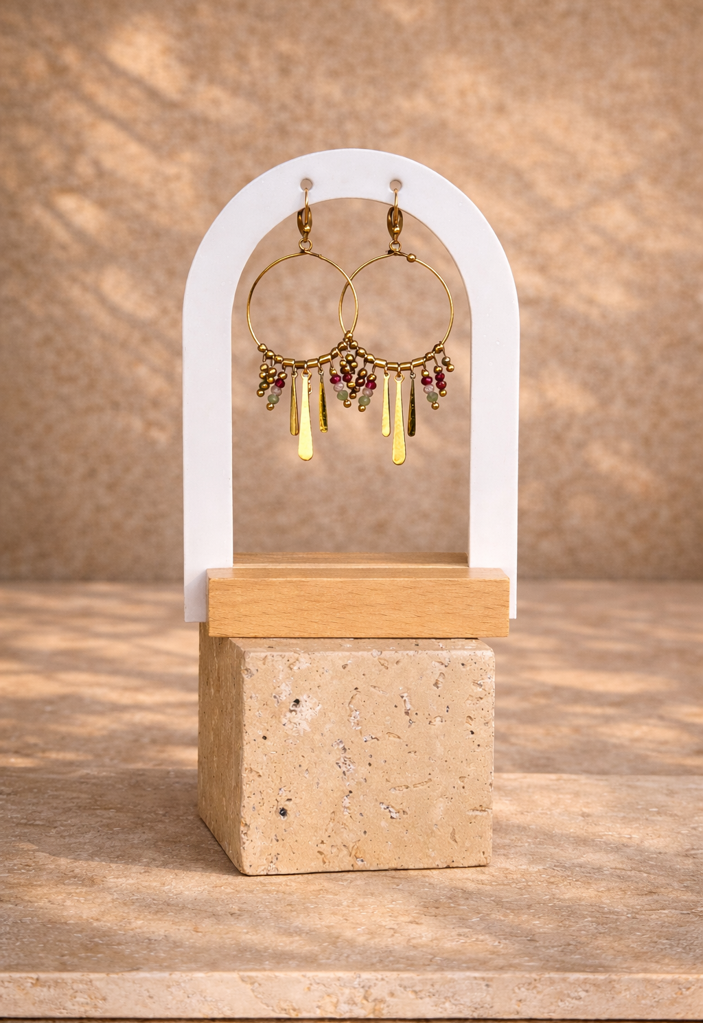 Boucles d'oreilles soleil d'or