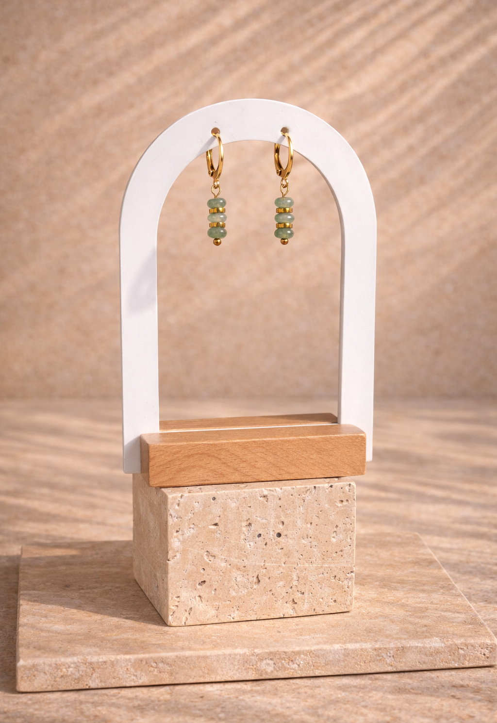 Boucles d'oreilles vert d'eau