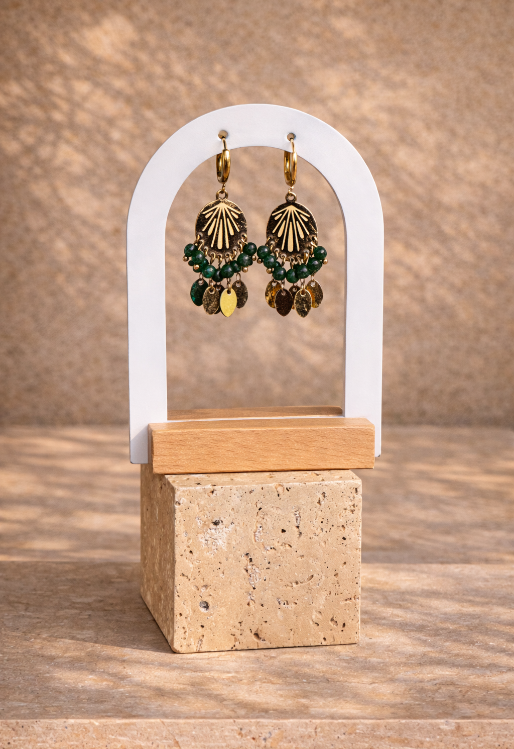 Boucles d'oreilles vertes